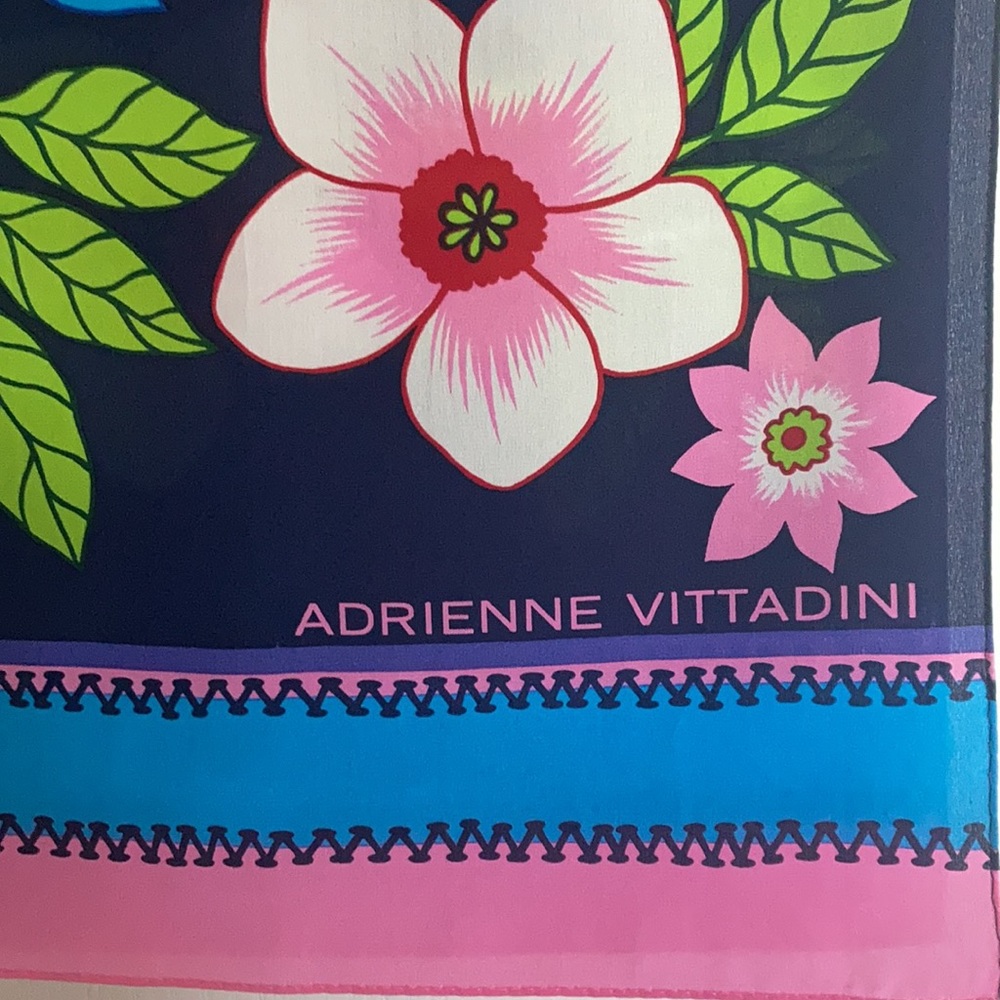 Adrienne Vittadini silk floral scarf - Picture 2 of 4